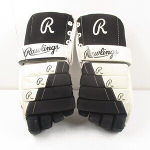 Vintage Rawlings 969 Magnum Juniorr Hockey Gloves 14" - 35.5 cm Black & White